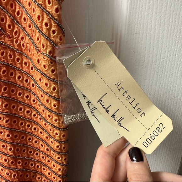 Artelier Nicole Miller Beaded Fringe Mini Dress - Picture 6 of 8